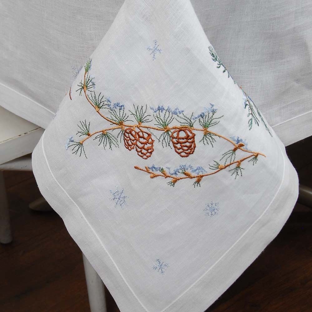 First Snow 240x140CM Embroidered Ukrainian Tablecloth & Runner for Easter