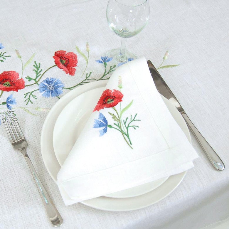 Embroidered Ukrainian Napkins Set - 40x40 cm