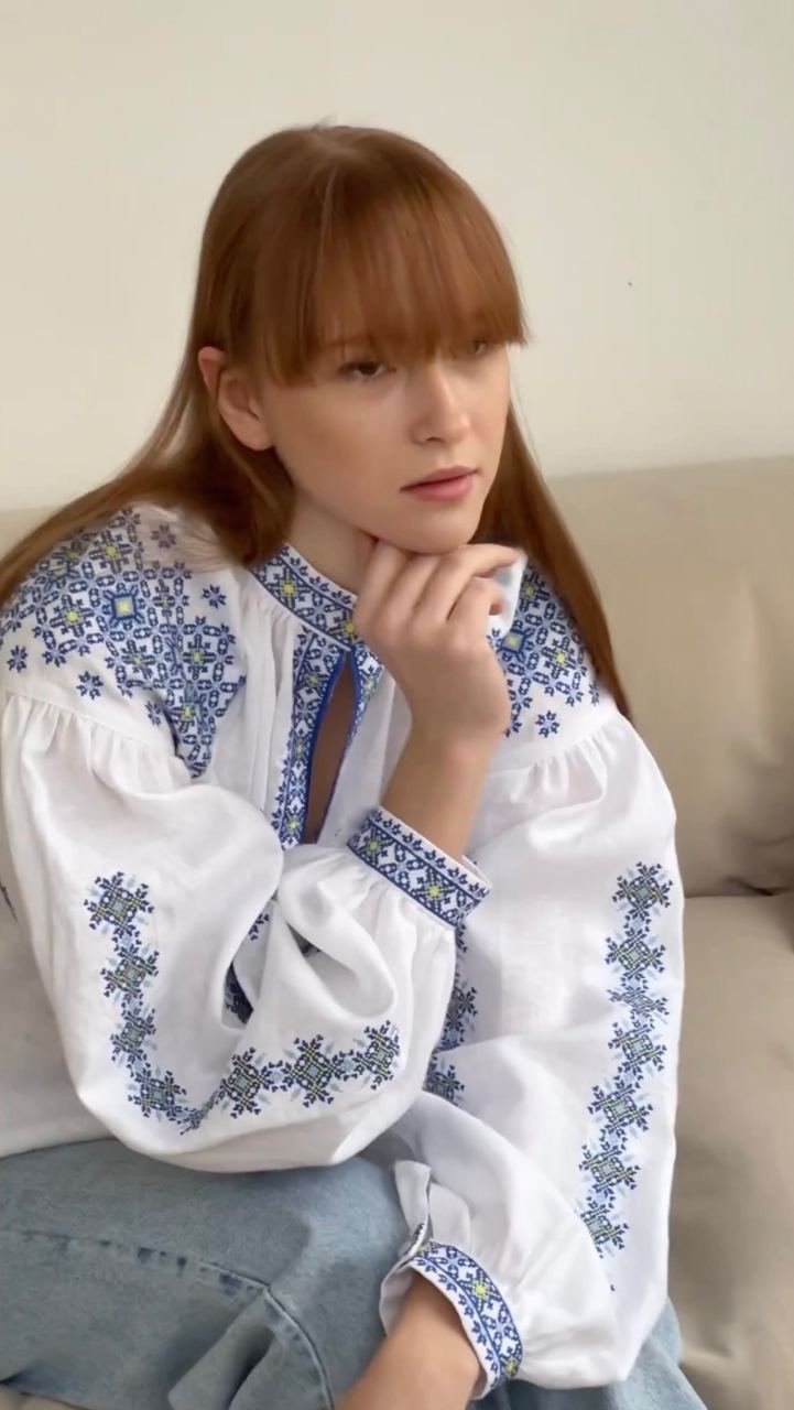 Ukrainian White Vyshyvanka Blouse - Embroidered Bohemian Ethnic Shirt