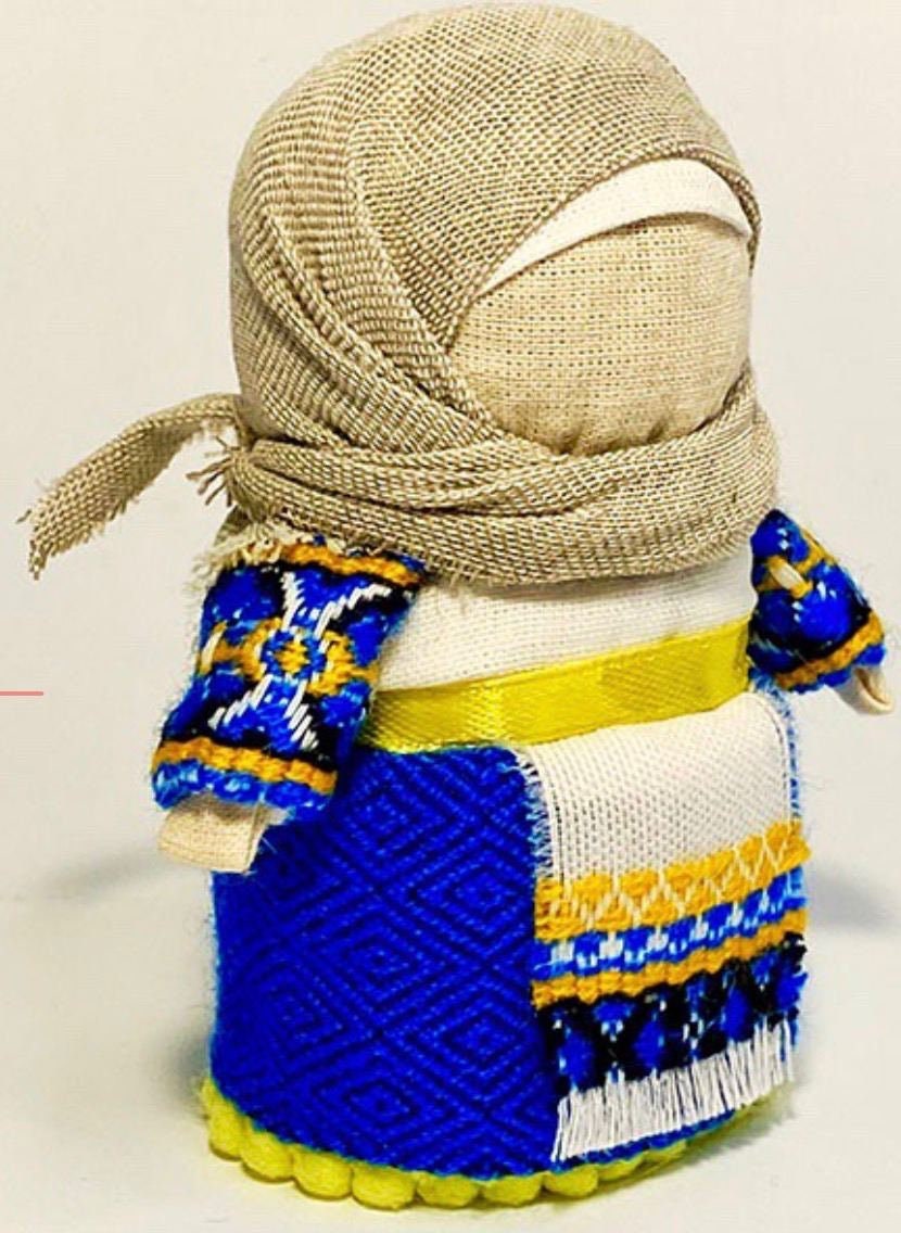 Handmade Motanka Doll with Grain of Wheat - Symbol of Wealth and Family Warmth