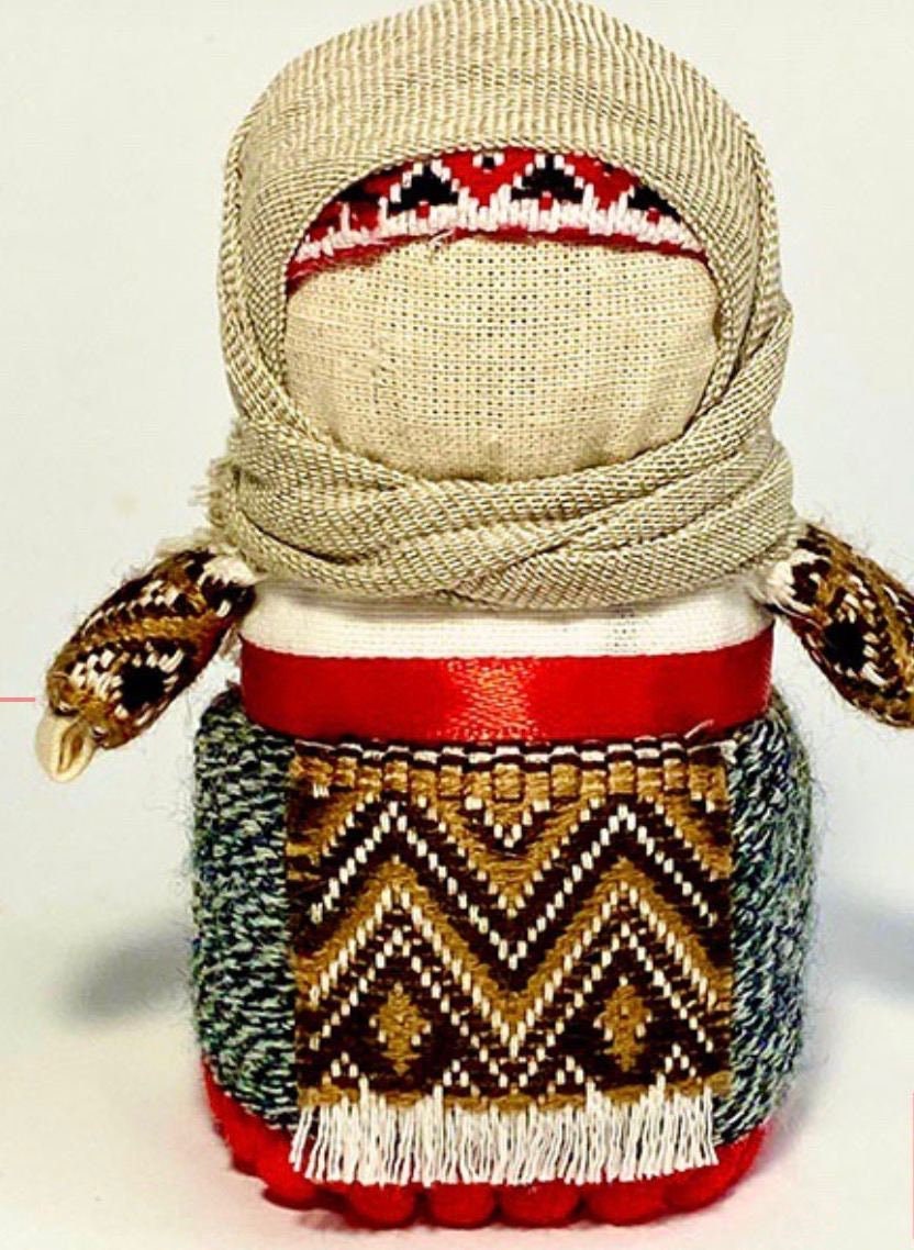 Handmade Motanka Doll - Unique Grain Doll for Love, Family Warmth, Embroidered - Valentine's Day & Easter Decor