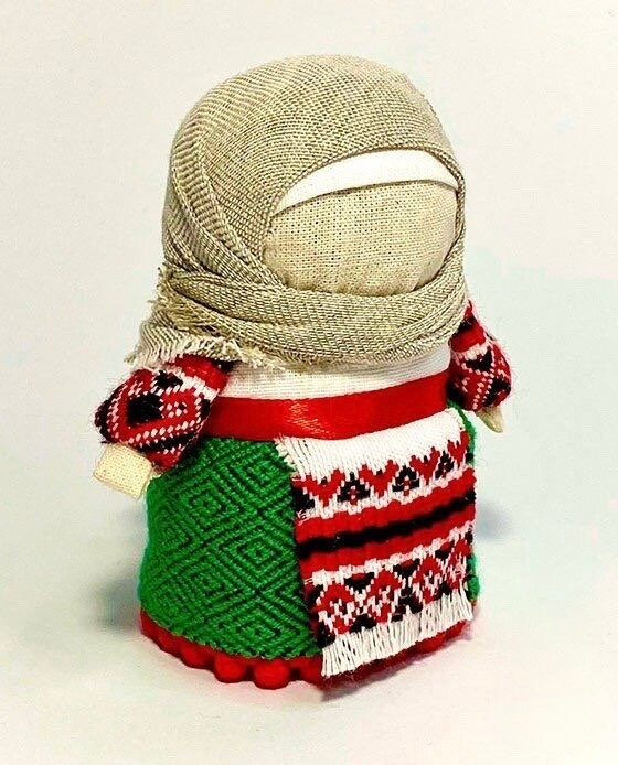 Handmade Ukrainian Motanka Doll with Poppy Seeds - Ethnic Embroidered Doll for Success and Fulfillment