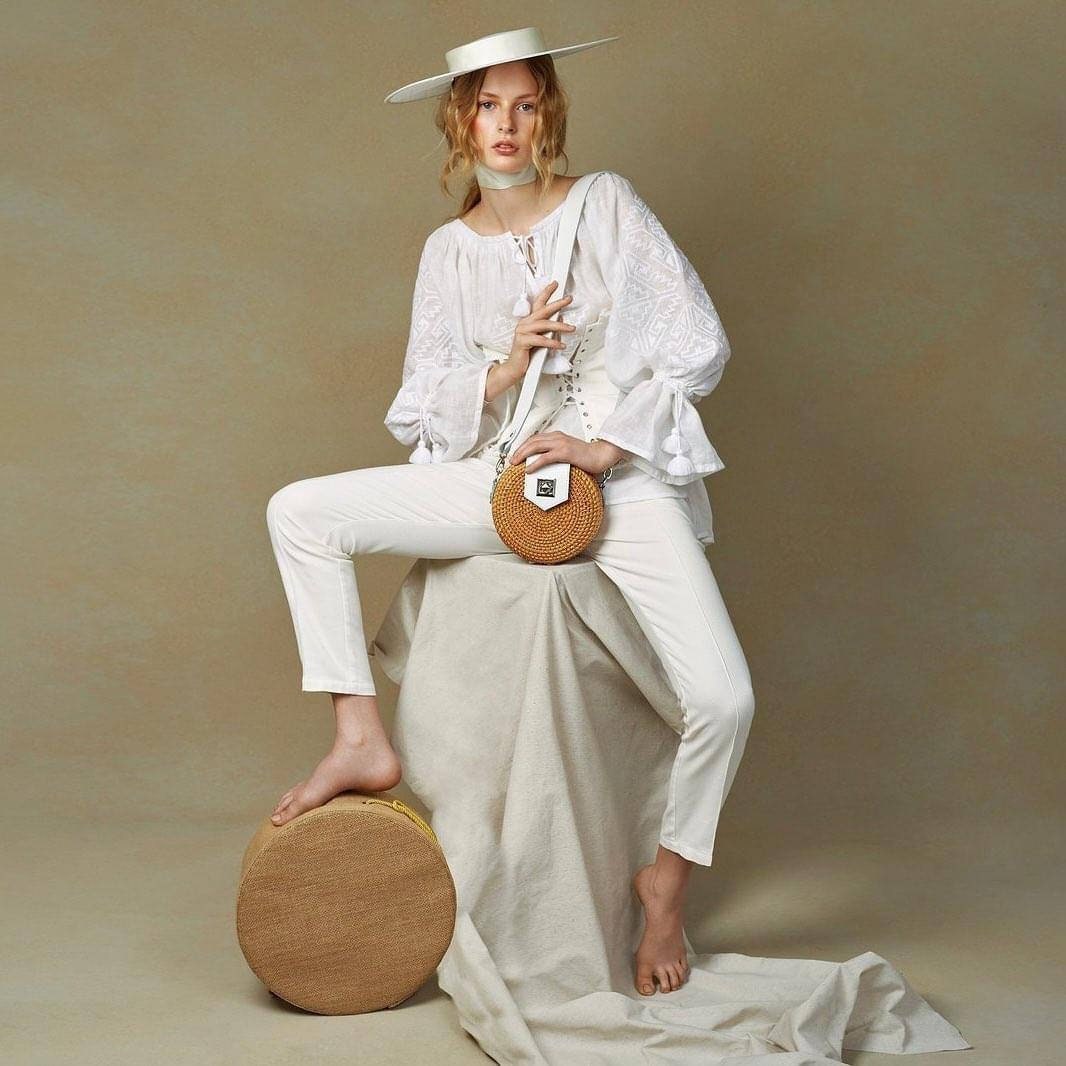 White Ukrainian Vyshyvanka Blouse for Women - Boho Style Ukrainian Clothing