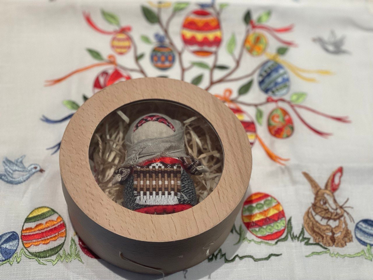 Unique Handmade Motanka Doll - Embrace Family Warmth with Embroidered Grain Doll for Valentine's Day and Easter