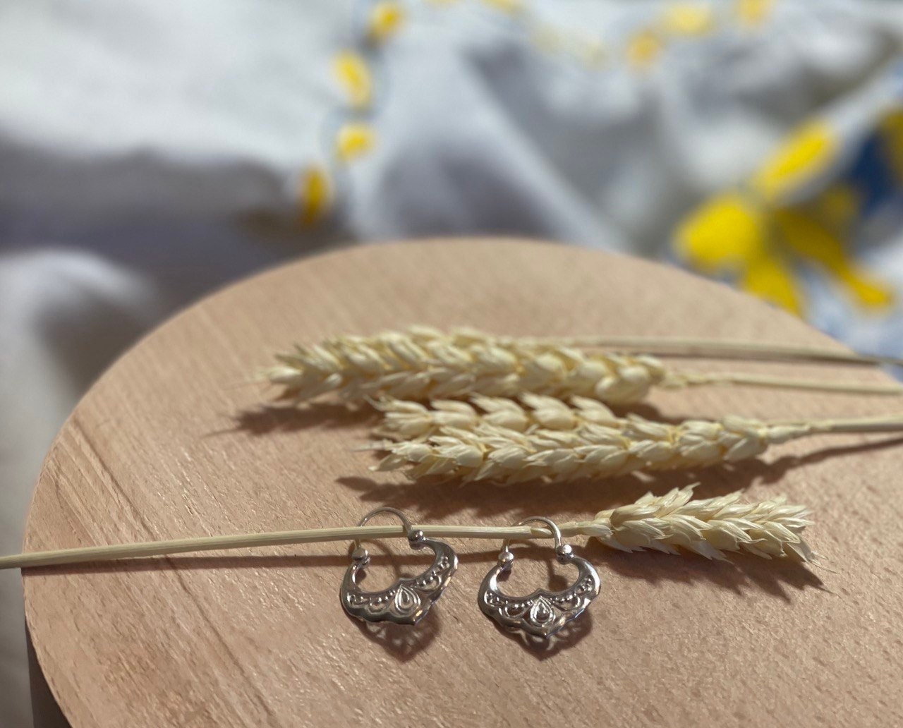 Ukrainian Silver Earrings | Ethnic Antique Jewelry