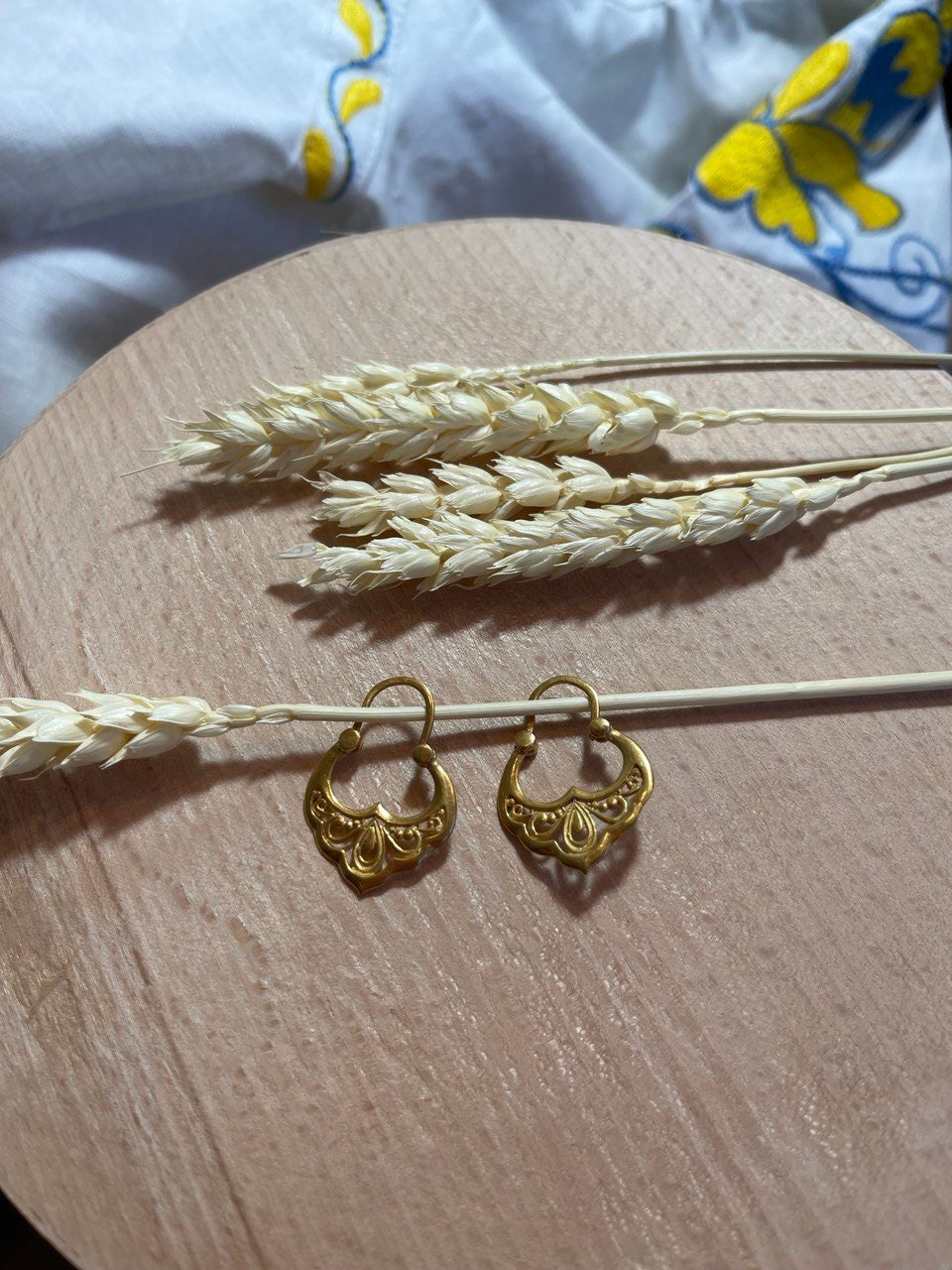 Gilded Ukrainian Traditional Antique Earrings