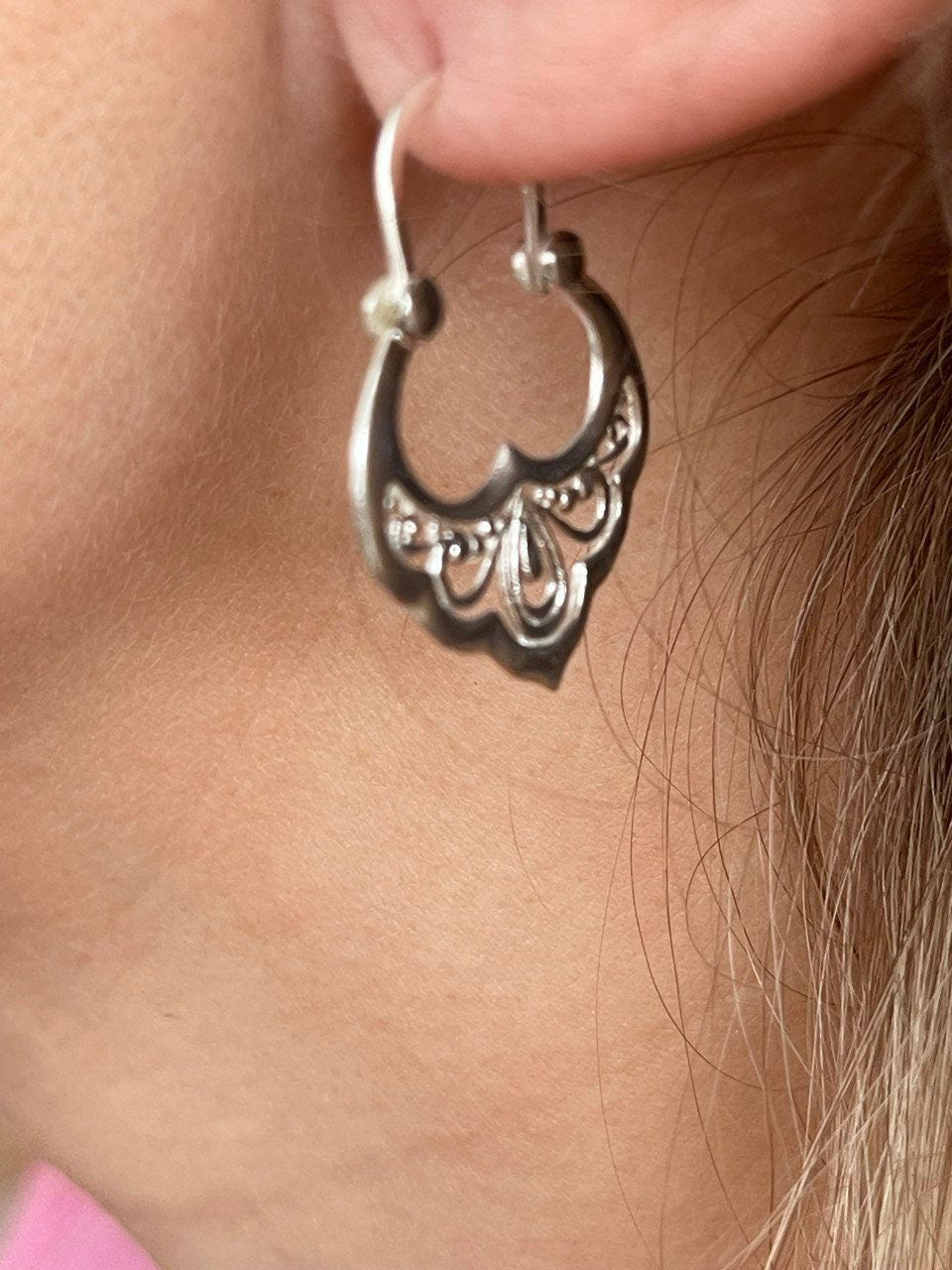 Ukrainian Silver Earrings | Ethnic Antique Jewelry