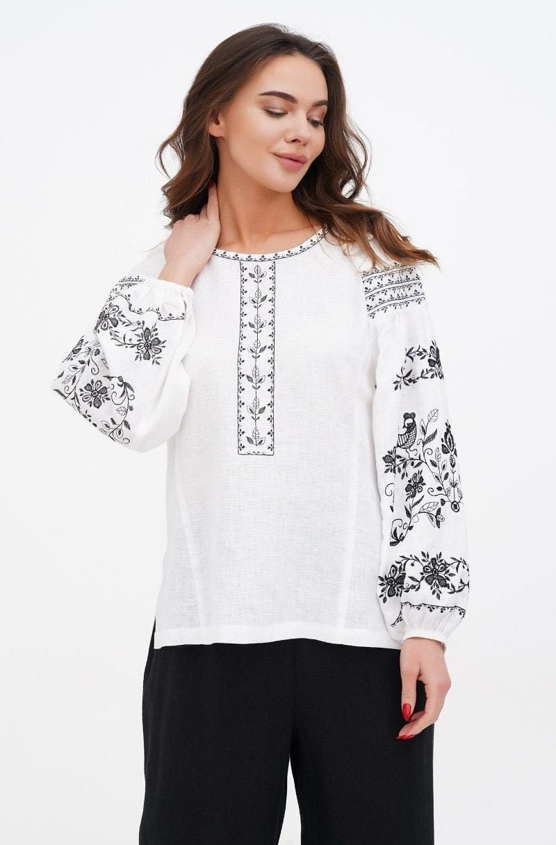 Ukrainian Embroidered Vyshyvanka Blouse for Women – Perfect for Easter