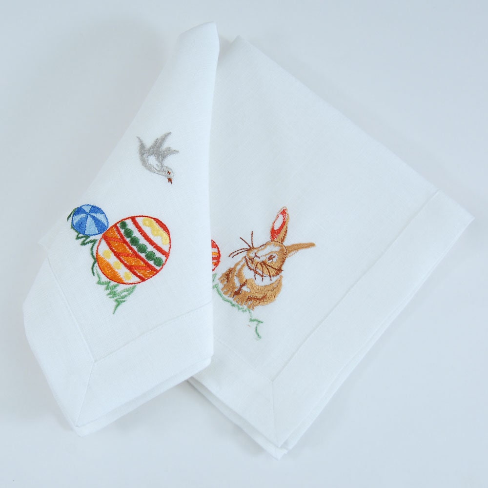 Easter Embroidered Tablecloth Set 40x40 CM - Ukrainian Design