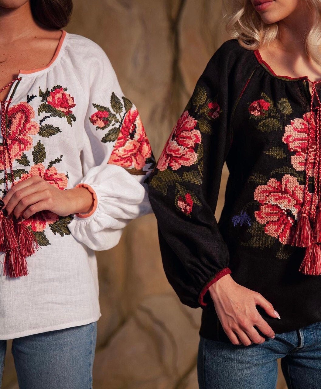 Ukrainian Vyshyvanka Blouse | Bohemian Embroidered Shirt