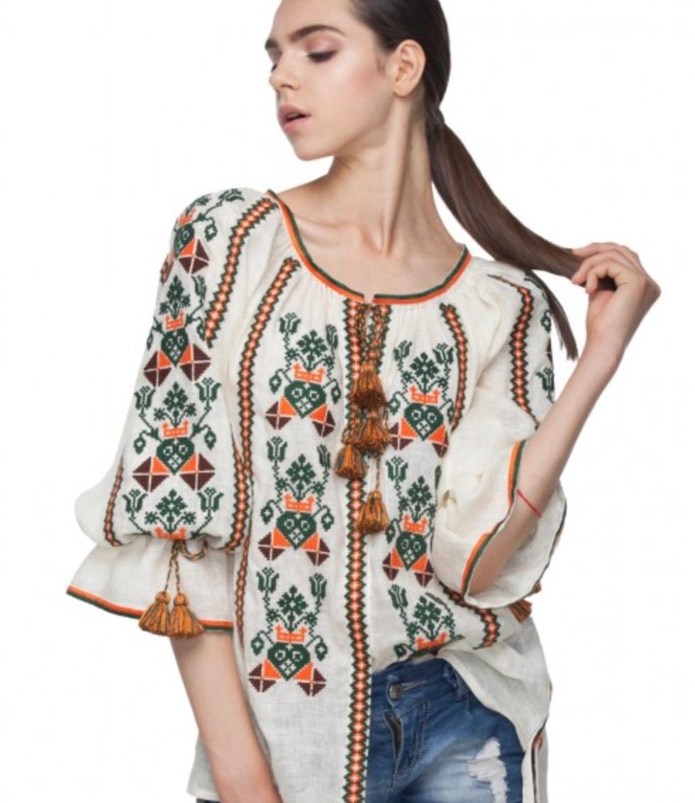 Ukrainian Vyshyvanka Blouse - Embroidered Women's Shirt