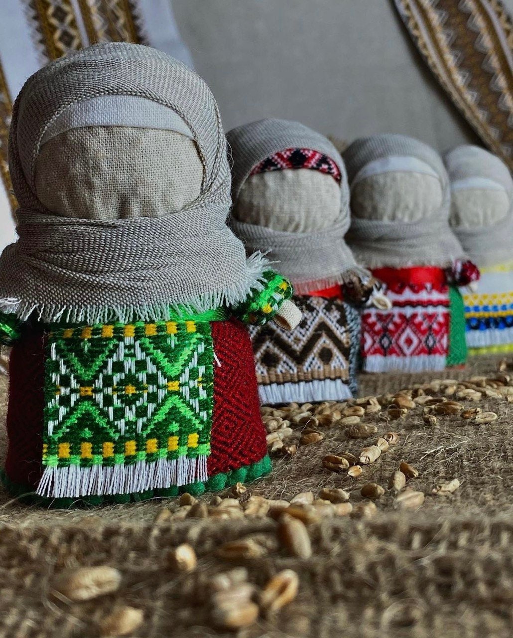 Unique Handmade Motanka Doll - Poppy Seeds for Success and Fulfillment, Grain Motanka Doll