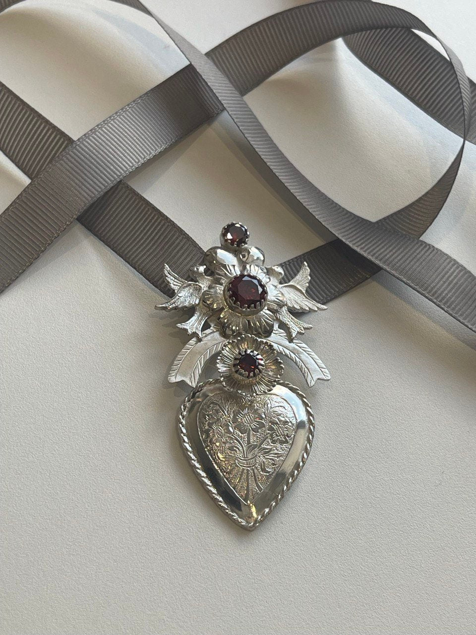 Ukrainian Silver "Dukach" Pendant - Traditional Ethnic Jewelry Necklace