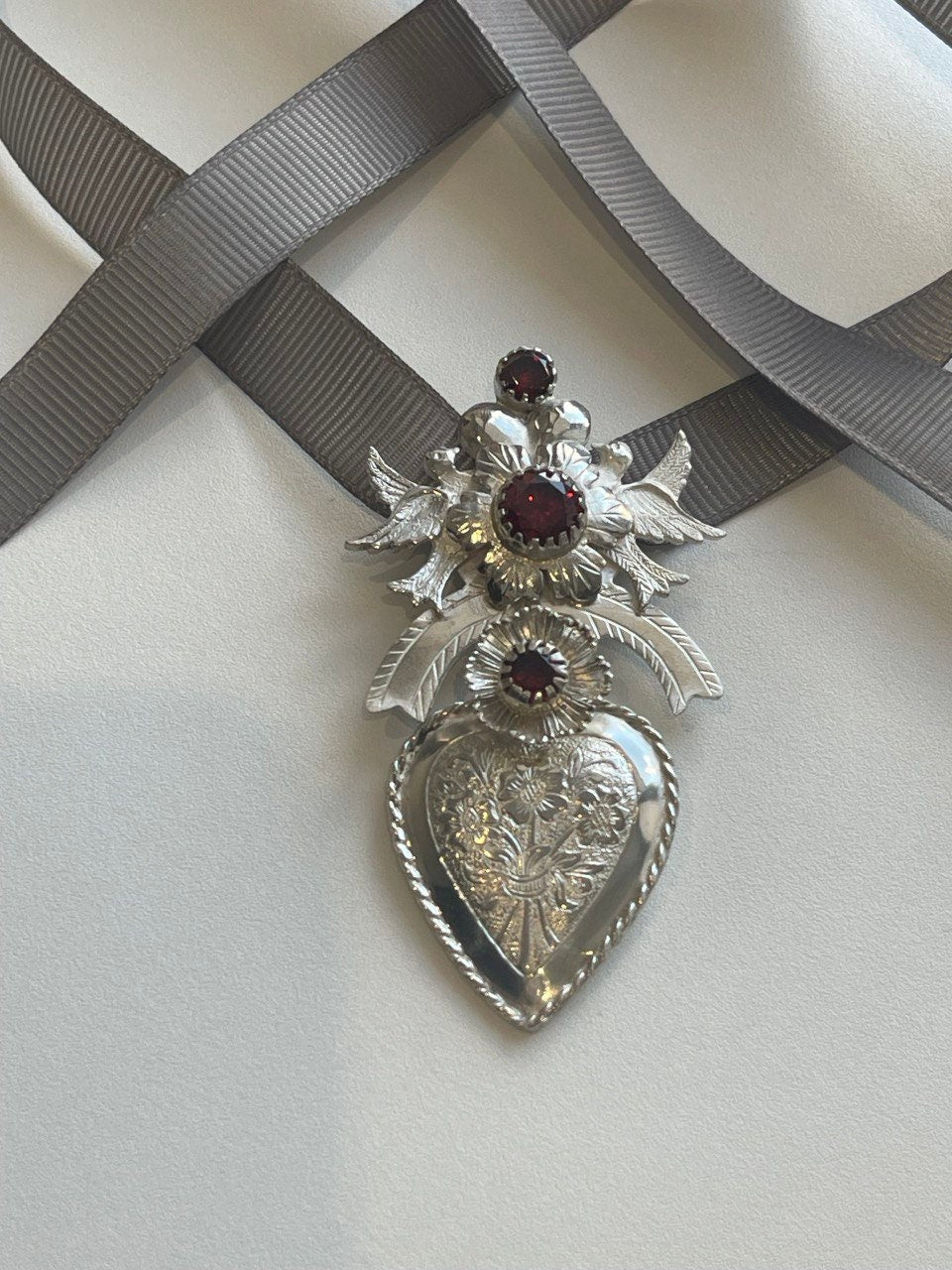 Ukrainian Silver "Dukach" Pendant - Traditional Ethnic Jewelry Necklace