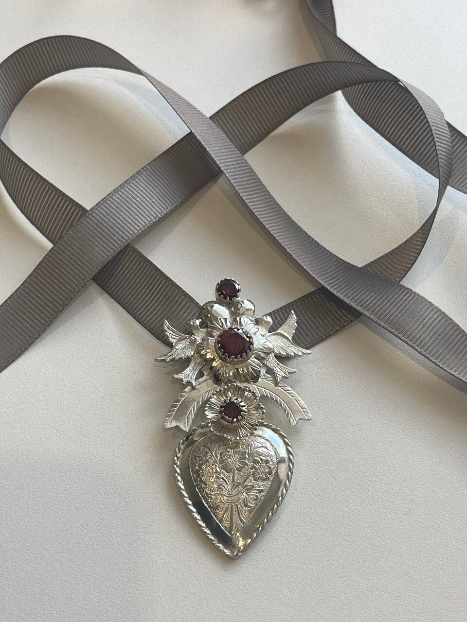 Ukrainian Silver "Dukach" Pendant - Traditional Ethnic Jewelry Necklace