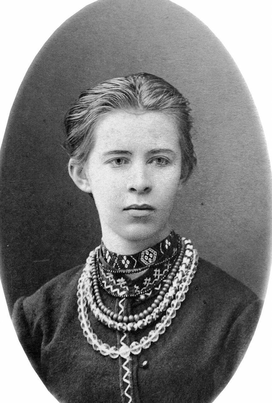 Beaded Ukrainian Choker Gerda Stripe Lesya Ukrainka - Handmade Czech Jewelry