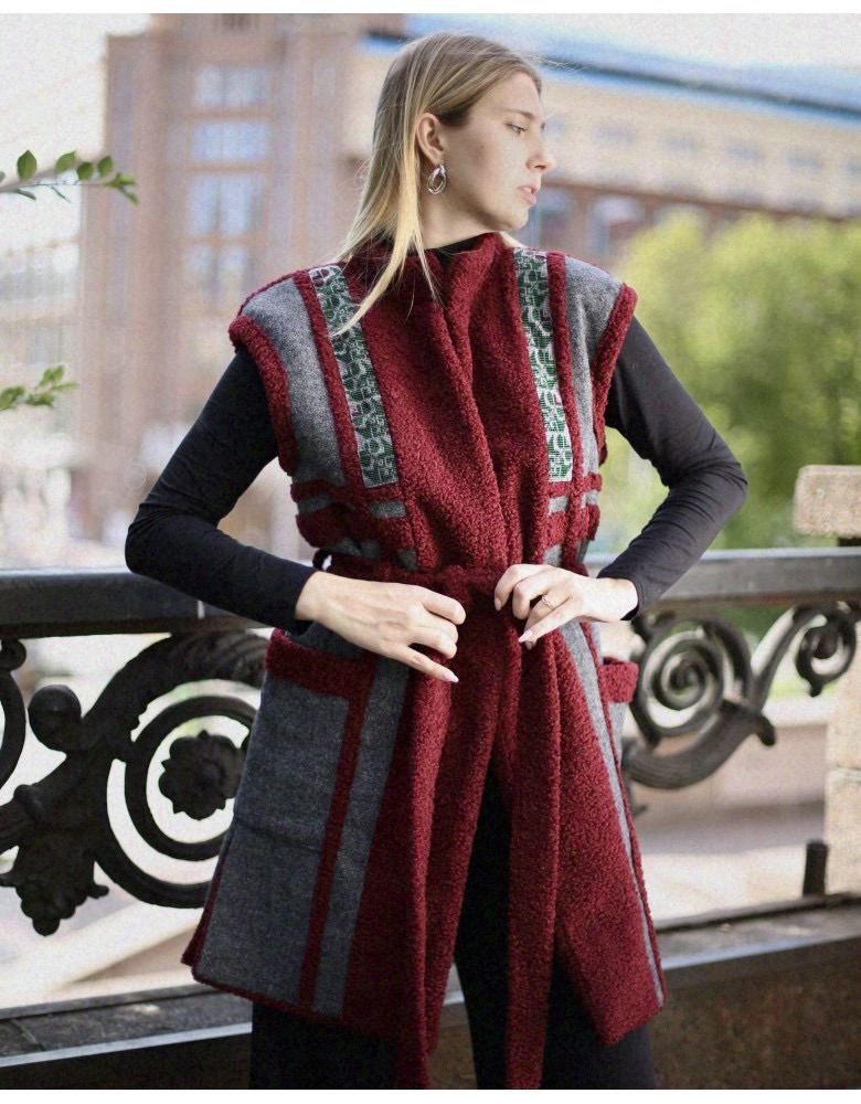 Ukrainian Vyshyvanka Cardigan - Embroidered Women's Jacket