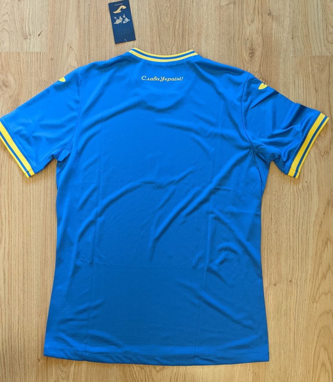 Men's Blue Ukrainian National Team T-Shirt - "Glory to Ukraine" Football Shirt