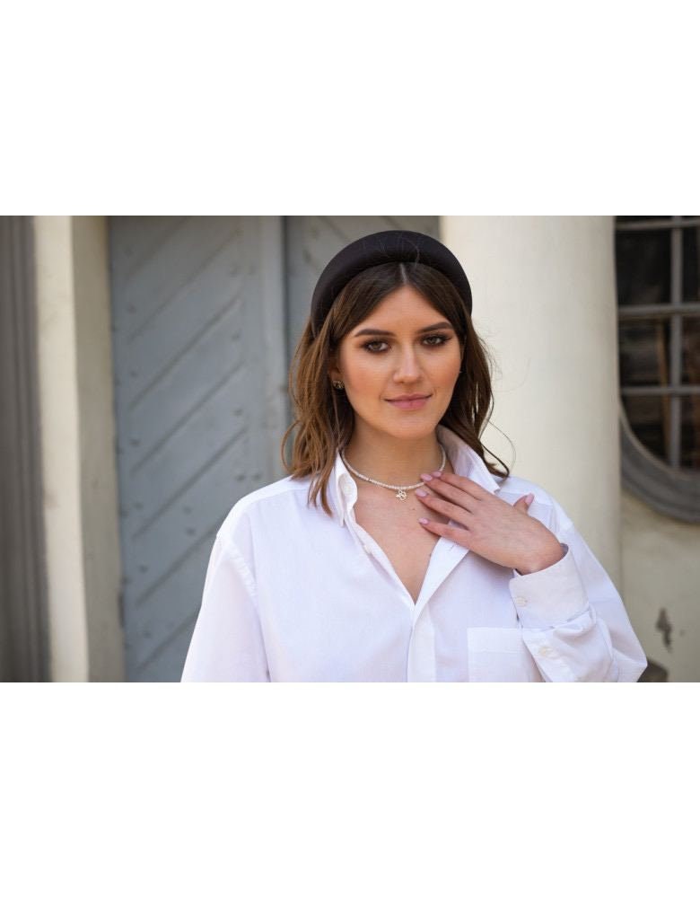 White Ukrainian Traditional Mother-of-Pearl and Silver Angel Necklace - Ethnic Jewelry