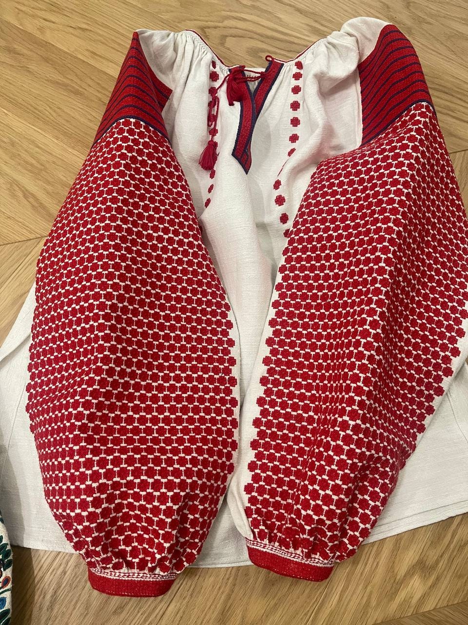 Handmade Ukrainian Vyshyvanka Blouse - Vintage Hemp Canvas Women's Top for Christmas & Easter