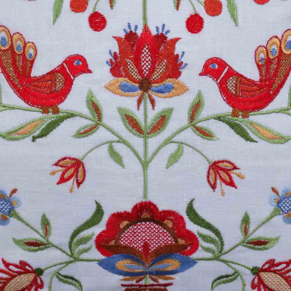 Embroidered Tree of Life Pillowcases 40x40 CM – Ukrainian Decorative White Linen