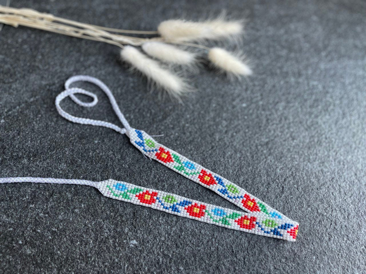 Handmade Ukrainian Sylyanka Seed Bead Necklace | Vyshyvanka Collar