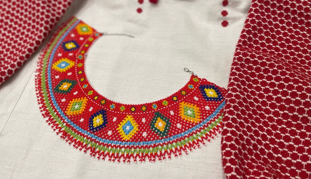 Ukrainian Sylyanka Beaded Collar Necklace | Handmade Bohemian Gerdan Jewelry