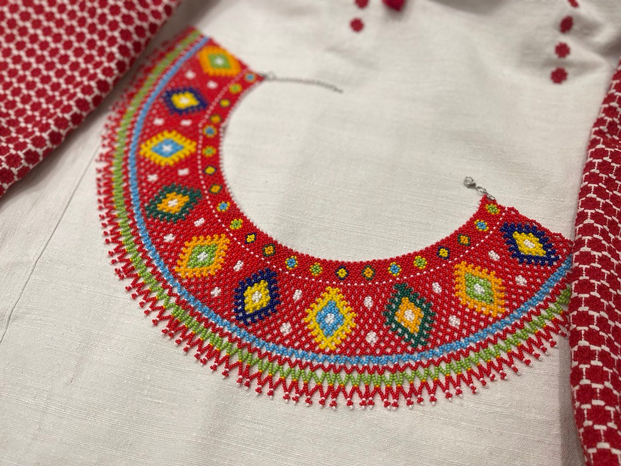 Ukrainian Sylyanka Beaded Collar Necklace | Handmade Bohemian Gerdan Jewelry