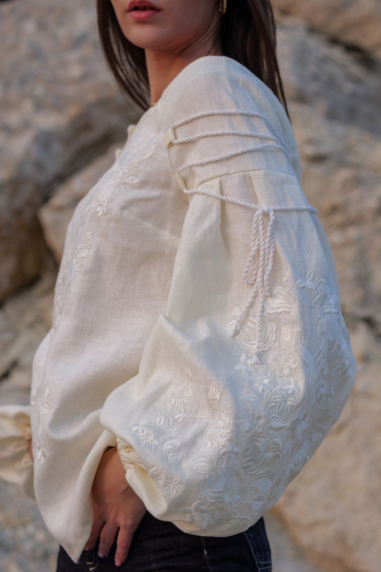 Ukrainian Vyshyvanka Blouse - Bohemian Ethnic Shirt