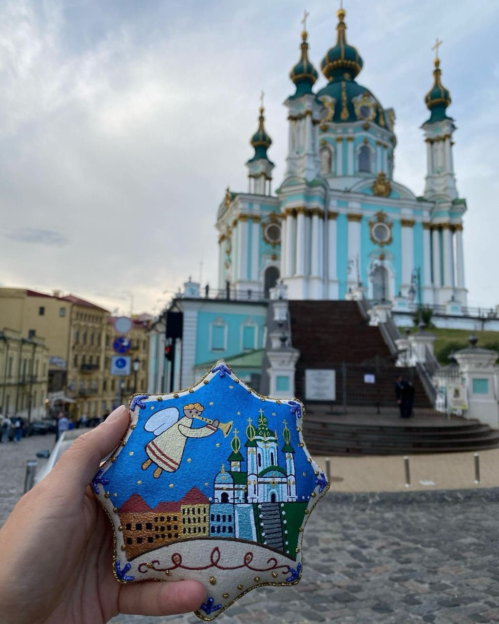 Kyiv Sights Textile Bells Christmas Tree Decoration Set – Ukrainian Souvenir