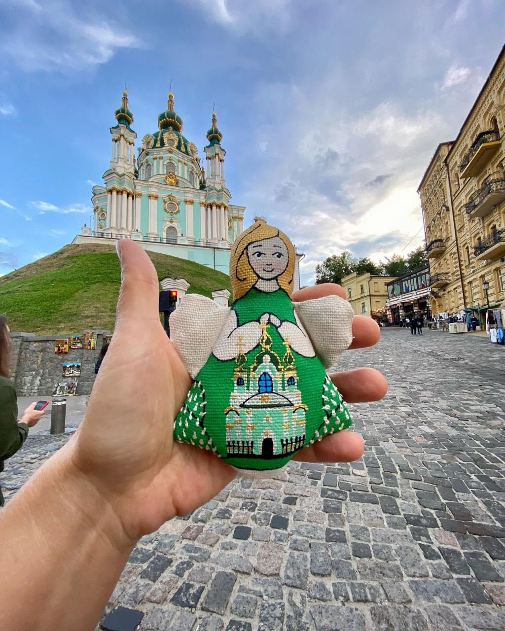 Kyiv Sights Textile Bells Christmas Tree Decoration Set – Ukrainian Souvenir