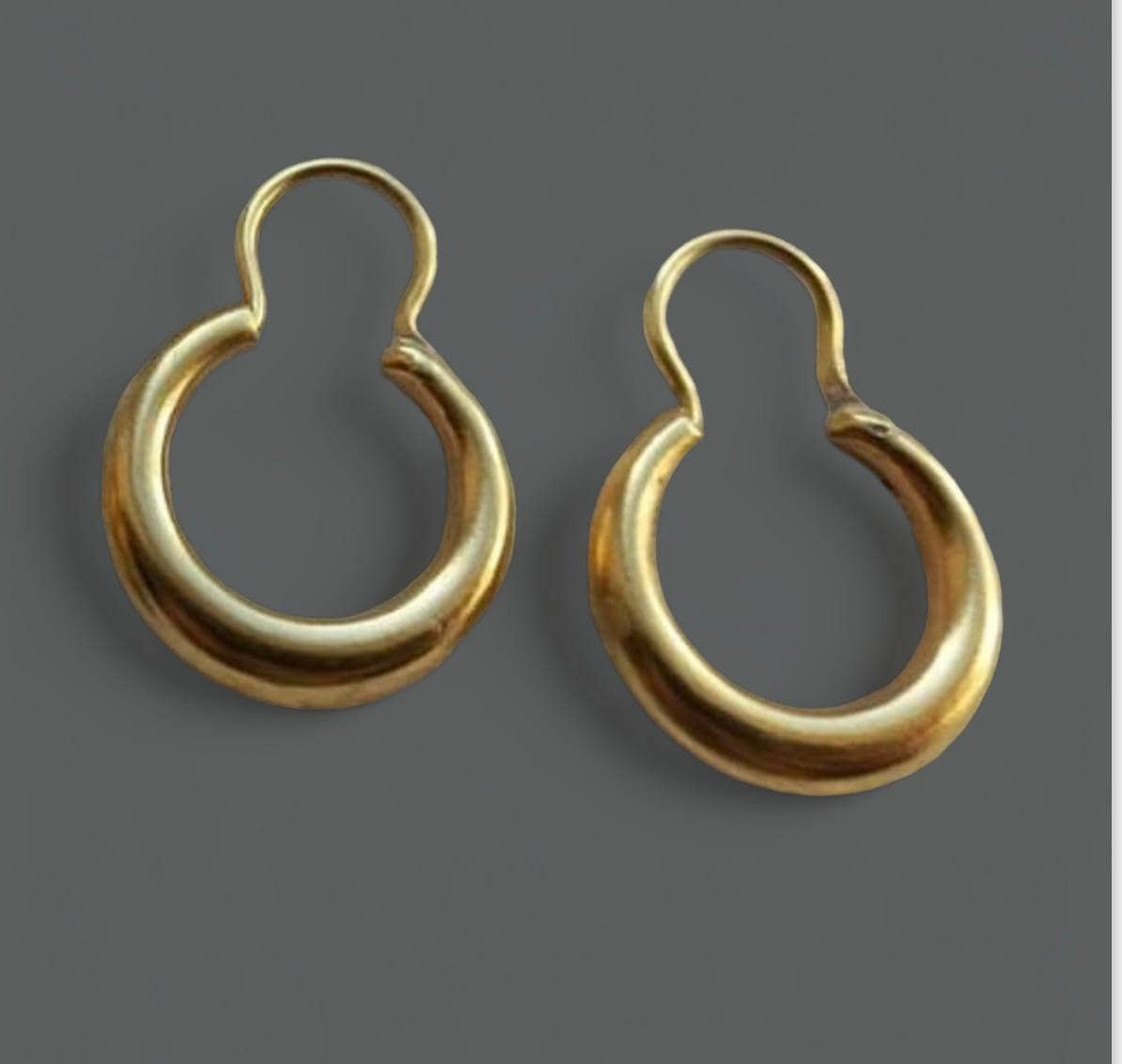 Gilded Crescent Moon Silver Earrings | Handmade Ukrainian Ethnic Jewelry