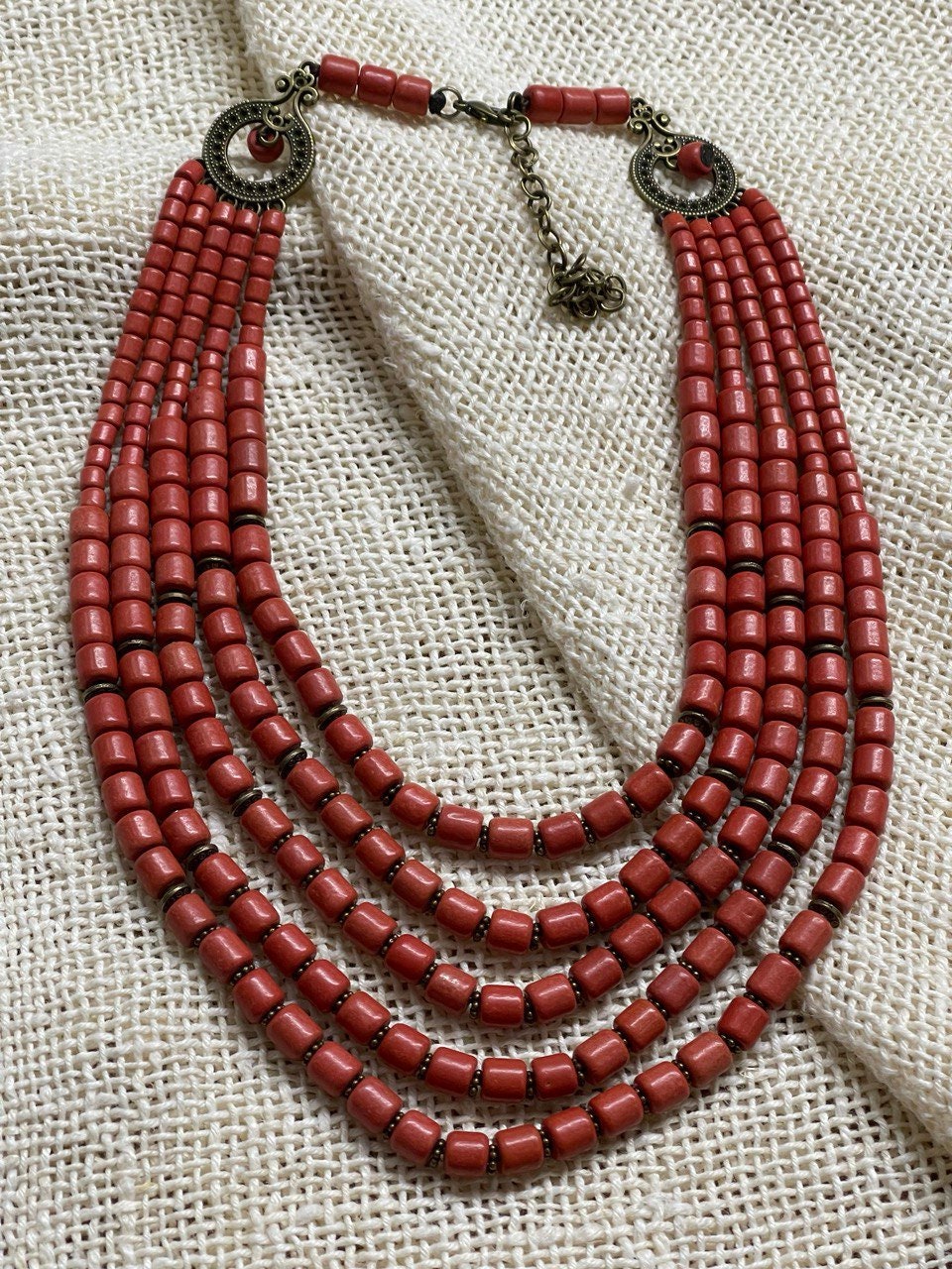 Ukrainian Traditional Hutsul Ceramic Necklace Handmade Namysto