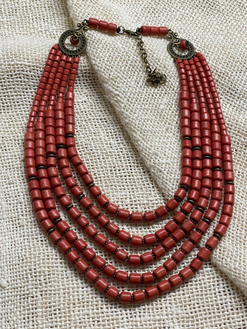 Ukrainian Traditional Hutsul Ceramic Necklace Handmade Namysto