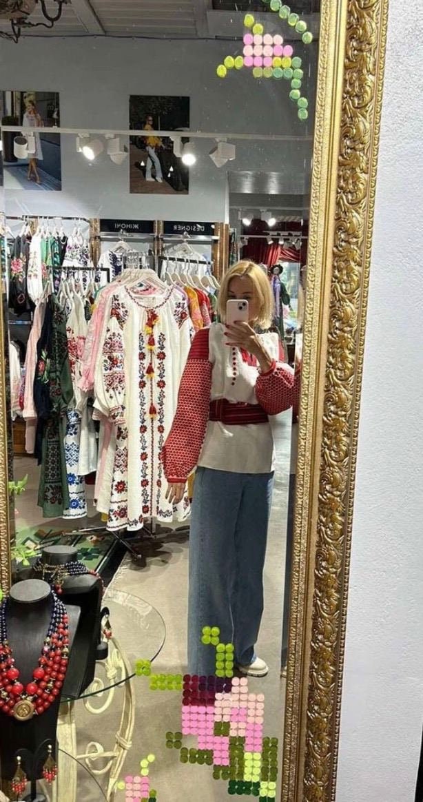 Handmade Ukrainian Vyshyvanka Blouse - Vintage Hemp Canvas Women's Top for Christmas & Easter