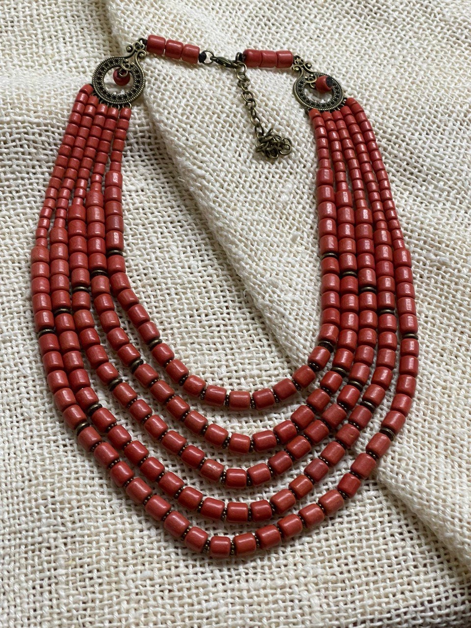 Ukrainian Traditional Hutsul Ceramic Necklace Handmade Namysto