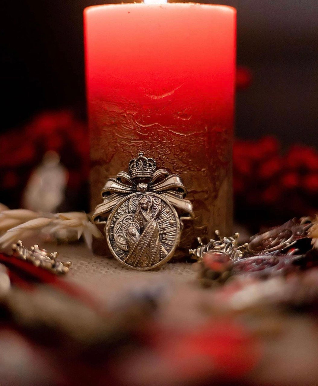 Ukrainian Dukach Pendant: Traditional Mother of God Necklace, Handmade Souvenir