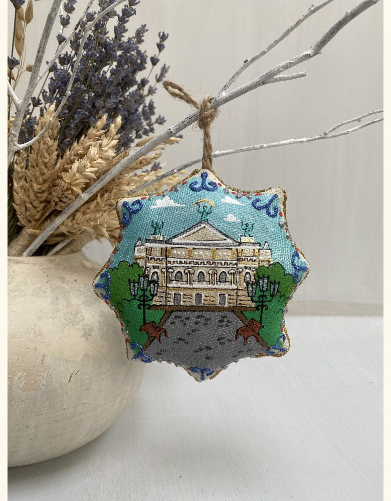 Vanilla Star Eco Toy: Lviv Town Hall & Opera House Handmade Souvenirs