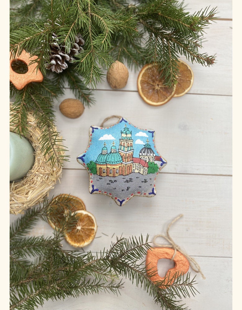 Vanilla Star Eco Toy: Lviv Town Hall & Opera House Handmade Souvenirs