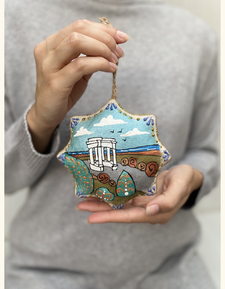 Poltava Vanilla Star Eco Toy - Hand-Painted Decoration for Kids