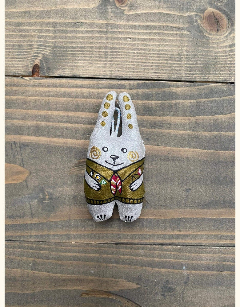 Eco-Friendly Hand-Painted Fox Keychain for Kids