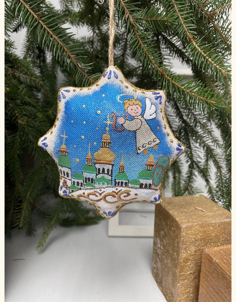Handmade Saint Sophia Cathedral Toy – Painted Vanilla Star Souvenir for Kids