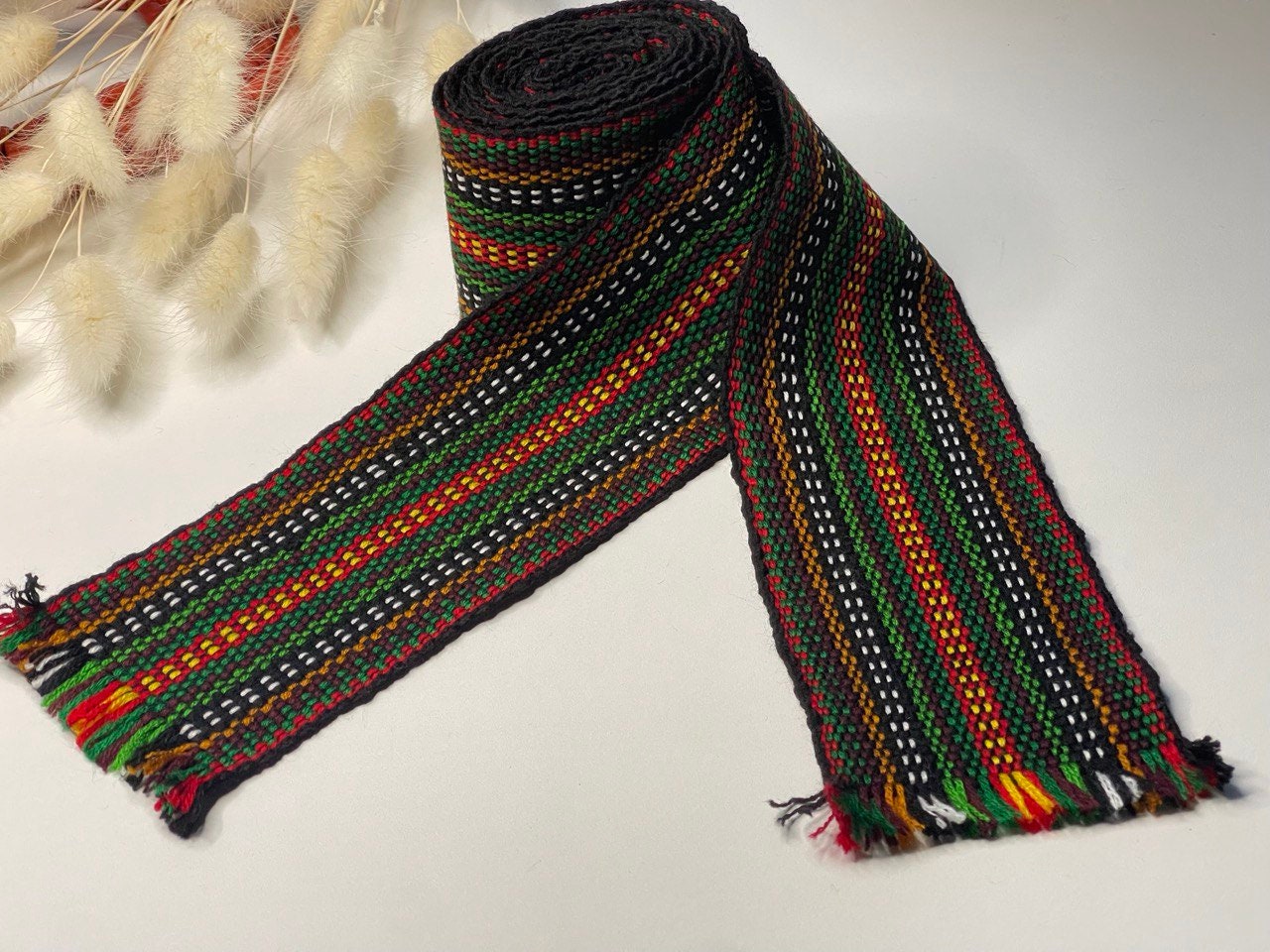 Handcrafted Ukrainian Hutsul Woven Belt | Ethnic Cossack Sash Unisex