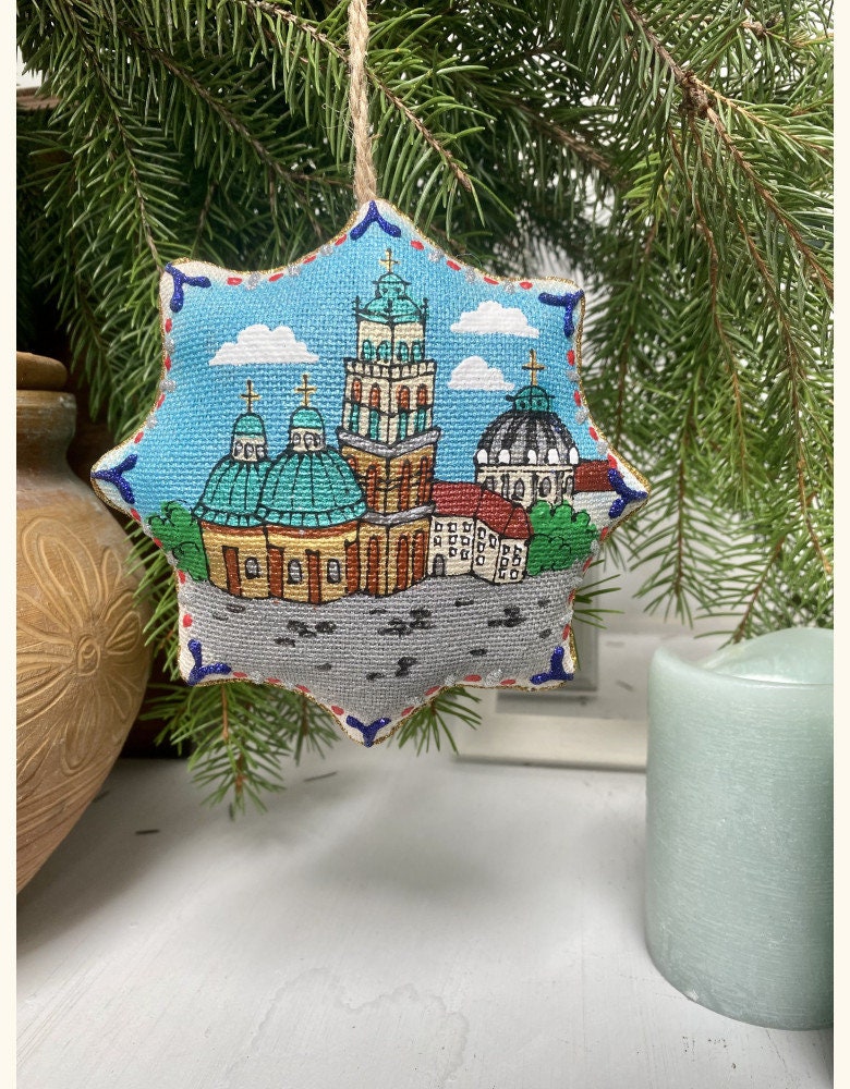 Vanilla Star Eco Toy: Lviv Town Hall & Opera House Handmade Souvenirs