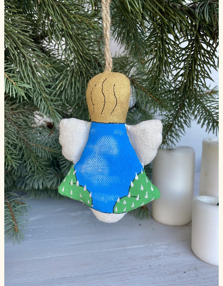 Vanilla Angel Handmade Textile Art - Sophia Cathedral Home Decor Eco Toy