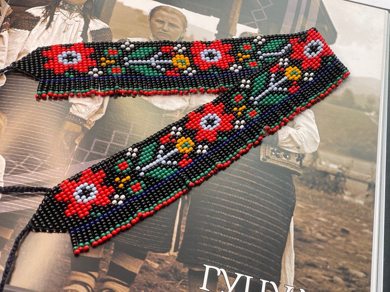 Ukrainian Sylyanka Seed Bead Necklace - Handmade Czech Vyshyvanka Collar