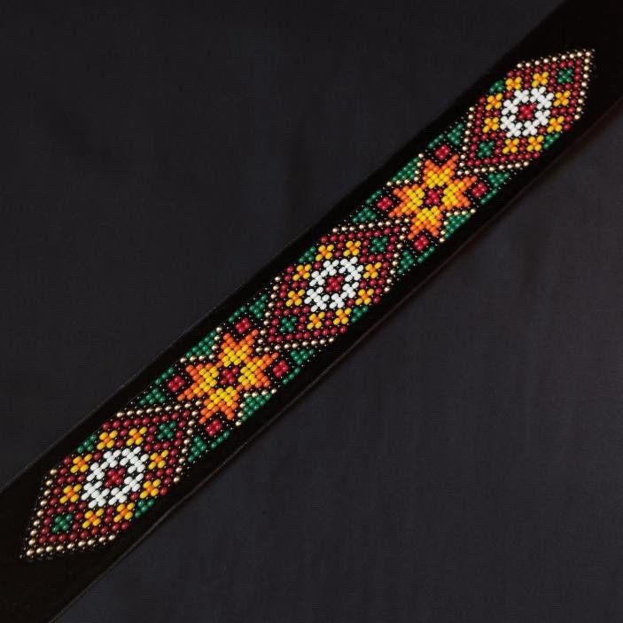 Ukrainian Black Choker Gerdan Necklace – Handmade Folk Jewelry