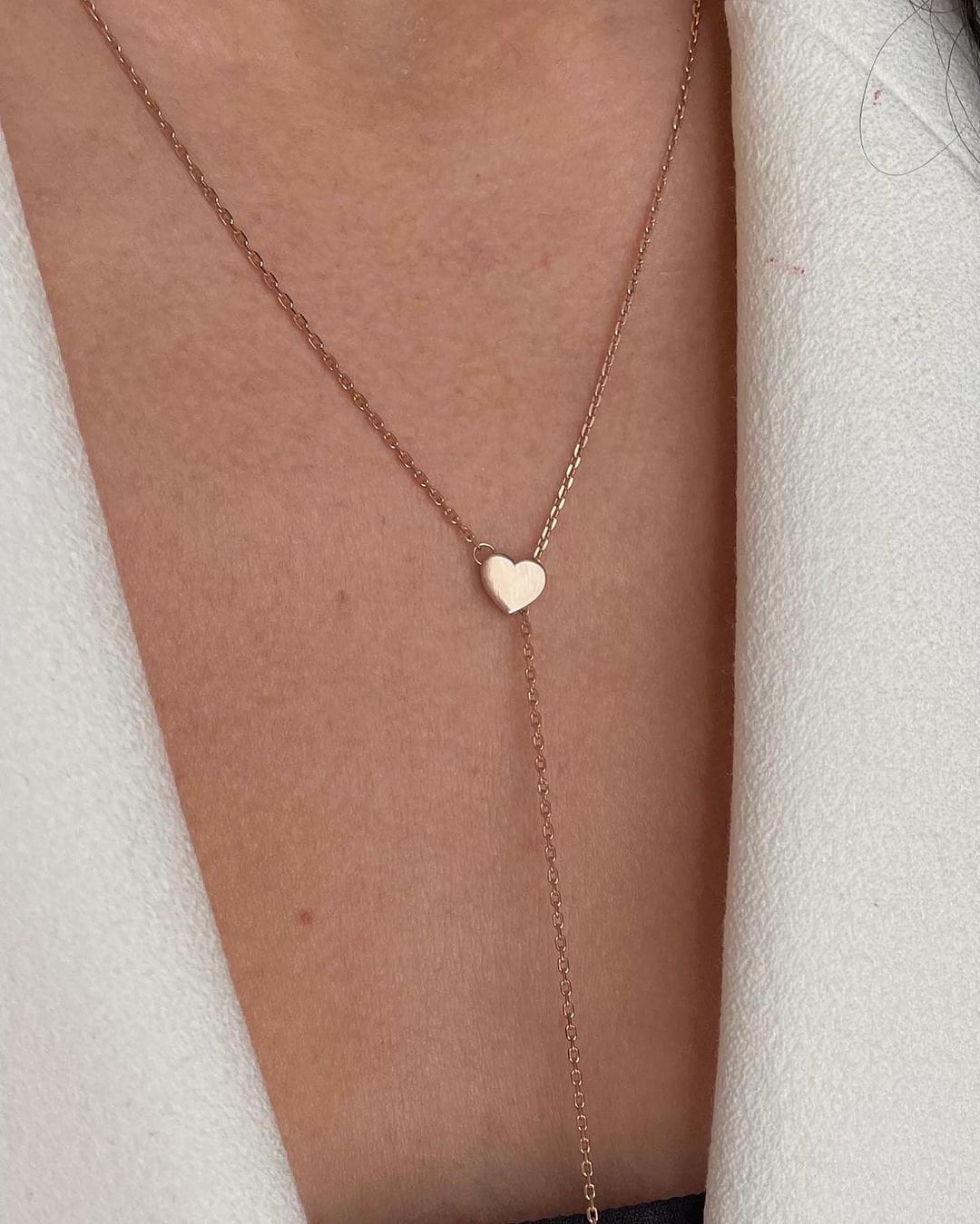 Gilded Ukrainian Heart Necklace | Elegant Minimalistic Love Jewelry