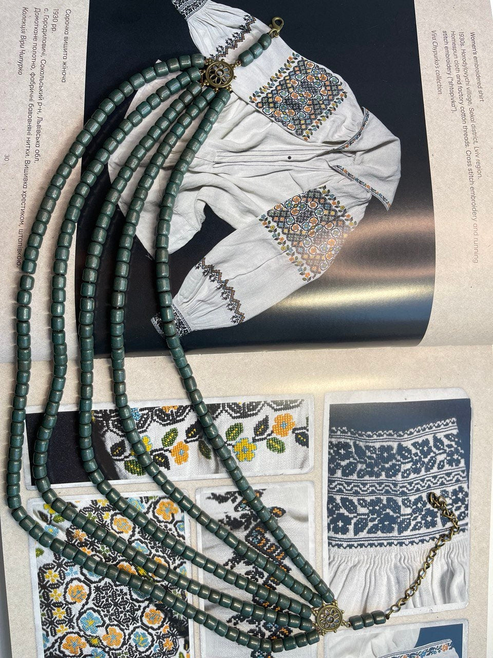 Green Ukrainian Ceramic Handmade Beaded Necklace – Scythian Accessories