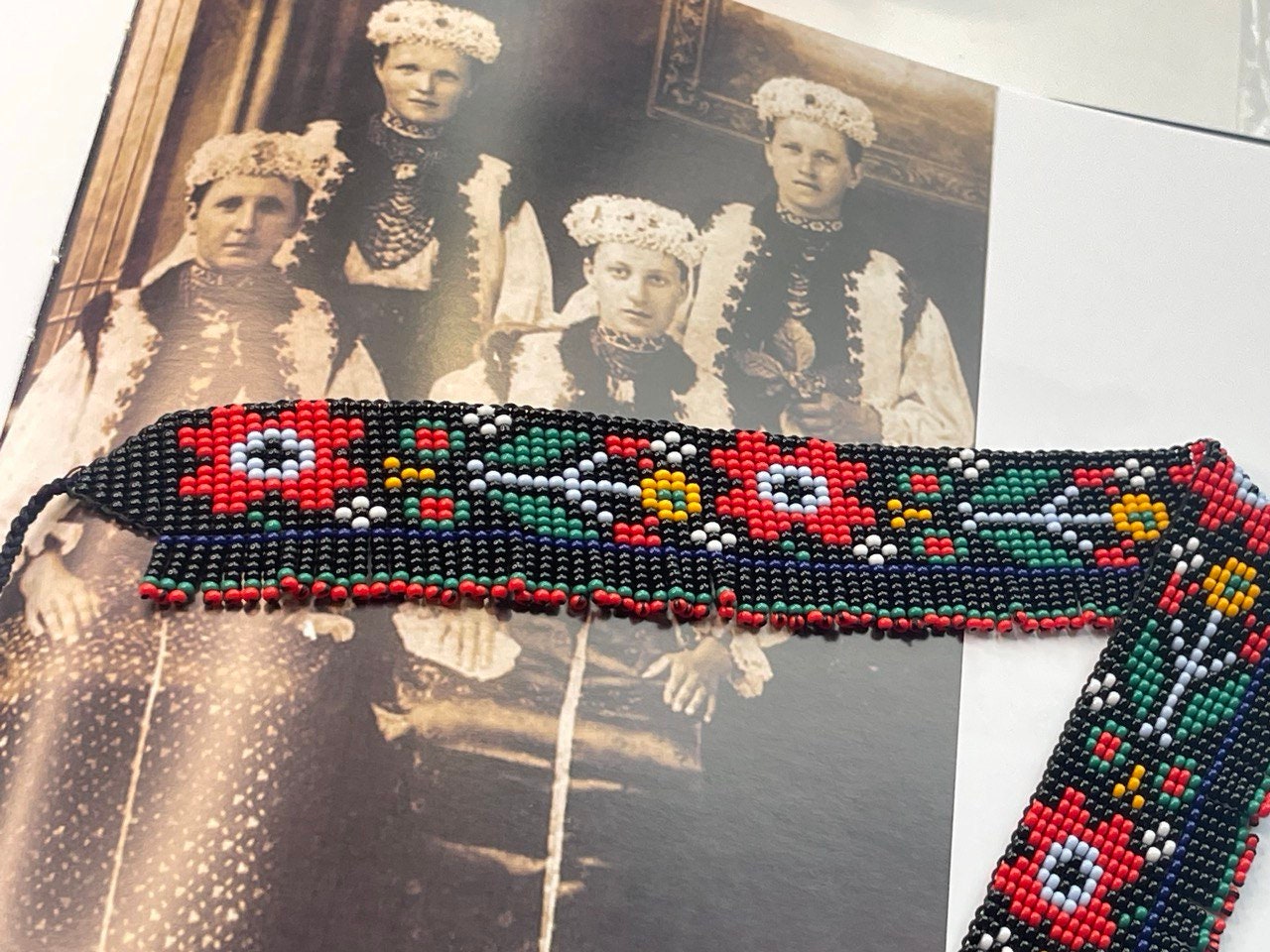 Ukrainian Sylyanka Seed Bead Necklace - Handmade Czech Vyshyvanka Collar